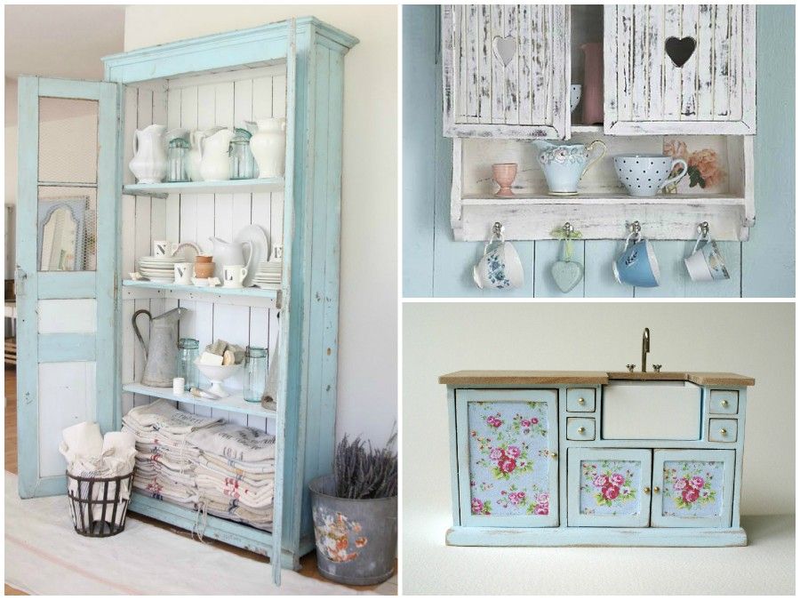 Shabby chic: 7 consigli da seguire per trasformare la tua cucina ... Credenza cucina vintage