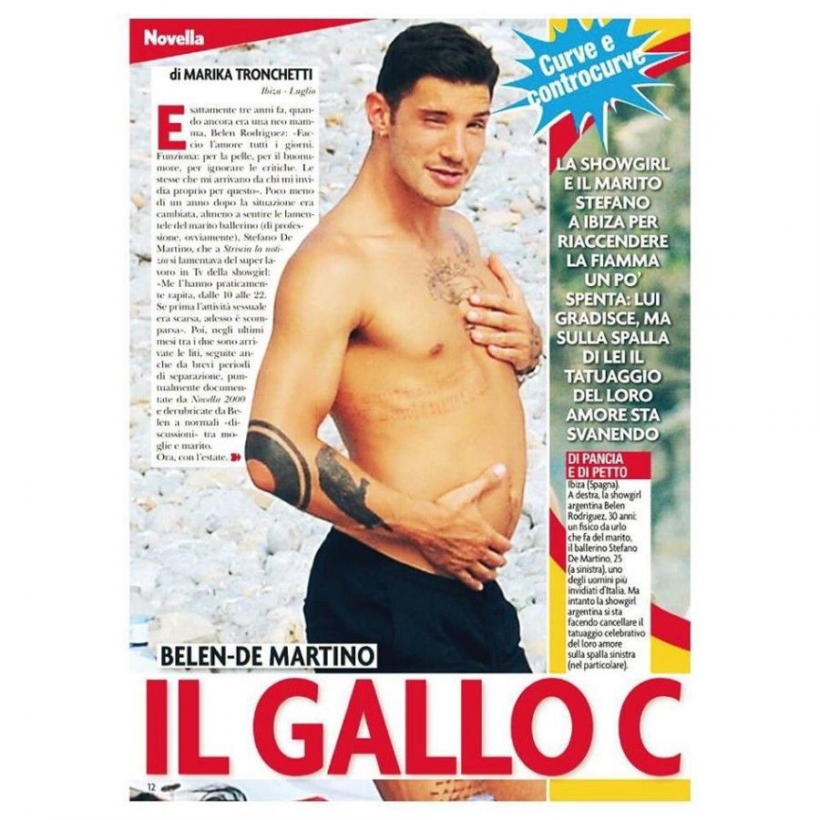 Stefano De Martino con la pancia in vista scherza con i paparazzi