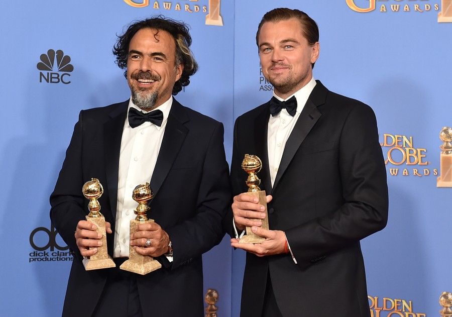 Alejandro Gonzalez Inarritu e Leonardo DiCaprio ai Golden Globe 2016