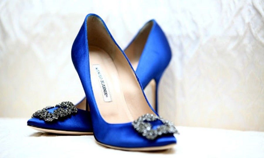 Manolo-Blahnik-Jeweled-Blue-Satin-Wedding-Shoes