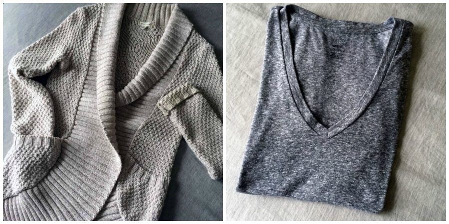 Cardigan e maglietta
