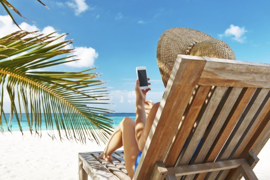 Smartphone al mare