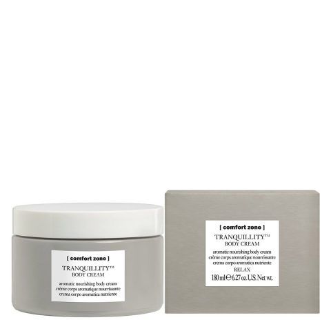 Tranquillity Body Cream Comfort Zone contiene olio di amaranto e oli essenziali.