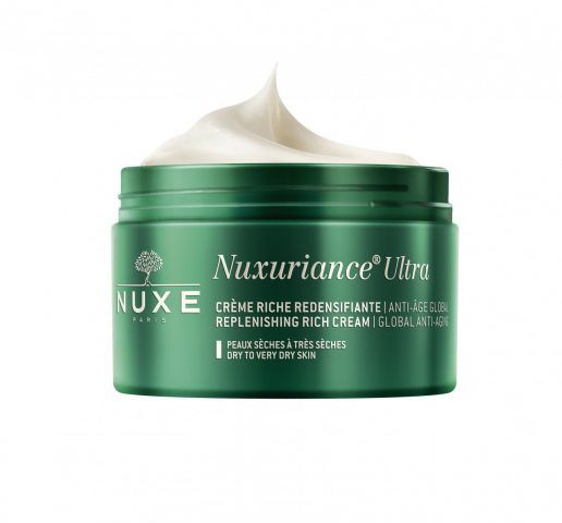 Nuxuriance Ultra Crema Ricca Ridensificante Anti-Età Globale con Cellule Bi-floreali di Zafferano e Bougainvillea e all’Olio di Limnanthes.