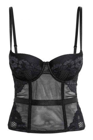 Corsetto in pizzo e tulle H&M €24,99