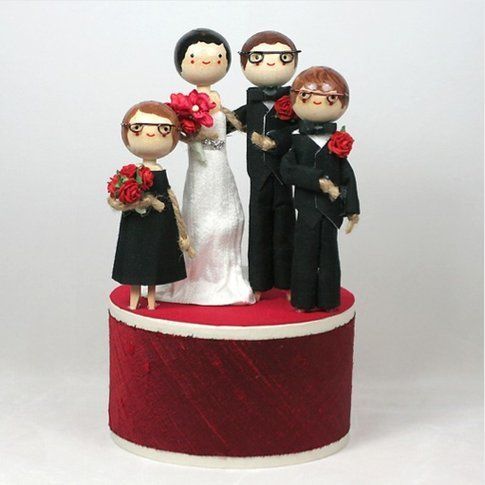 Handmade Wedding Cake Topper - The Small Object