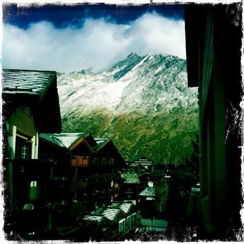 La vista dall'albergo Elite di Saas Fee