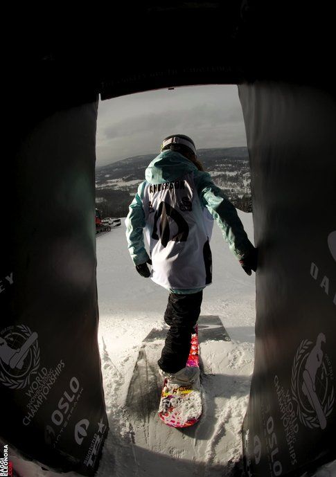 Jamie Anderson si prepara alla sua run