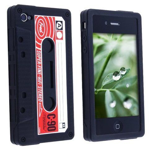 Silicone Cassette Tape Case for Apple iPhone