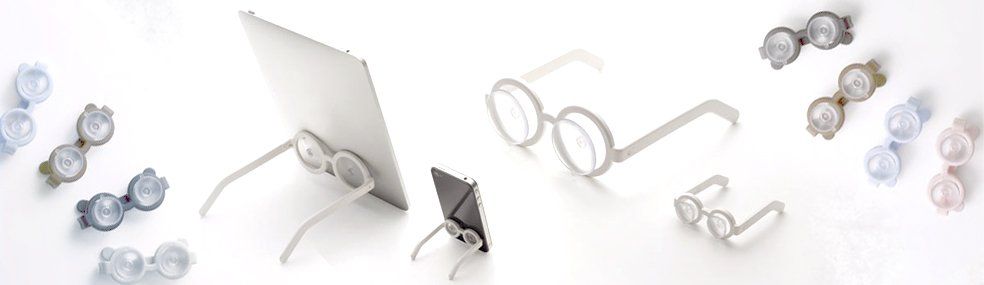 Megane: poggia iPhone e iPad a forma di occhiale