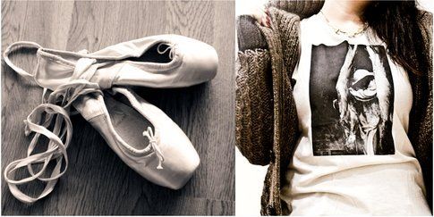 Ballet Shoes with Maxi Cardigan & Tee