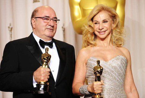 Dante Ferretti e Francesca Lo Schiavo alla notte degli Oscar 2012