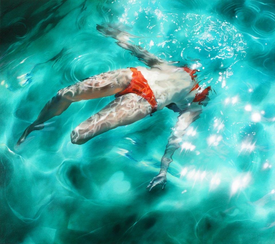 La pittura di Sarah Harvey tra realismo e astrattismo… sott'acqua