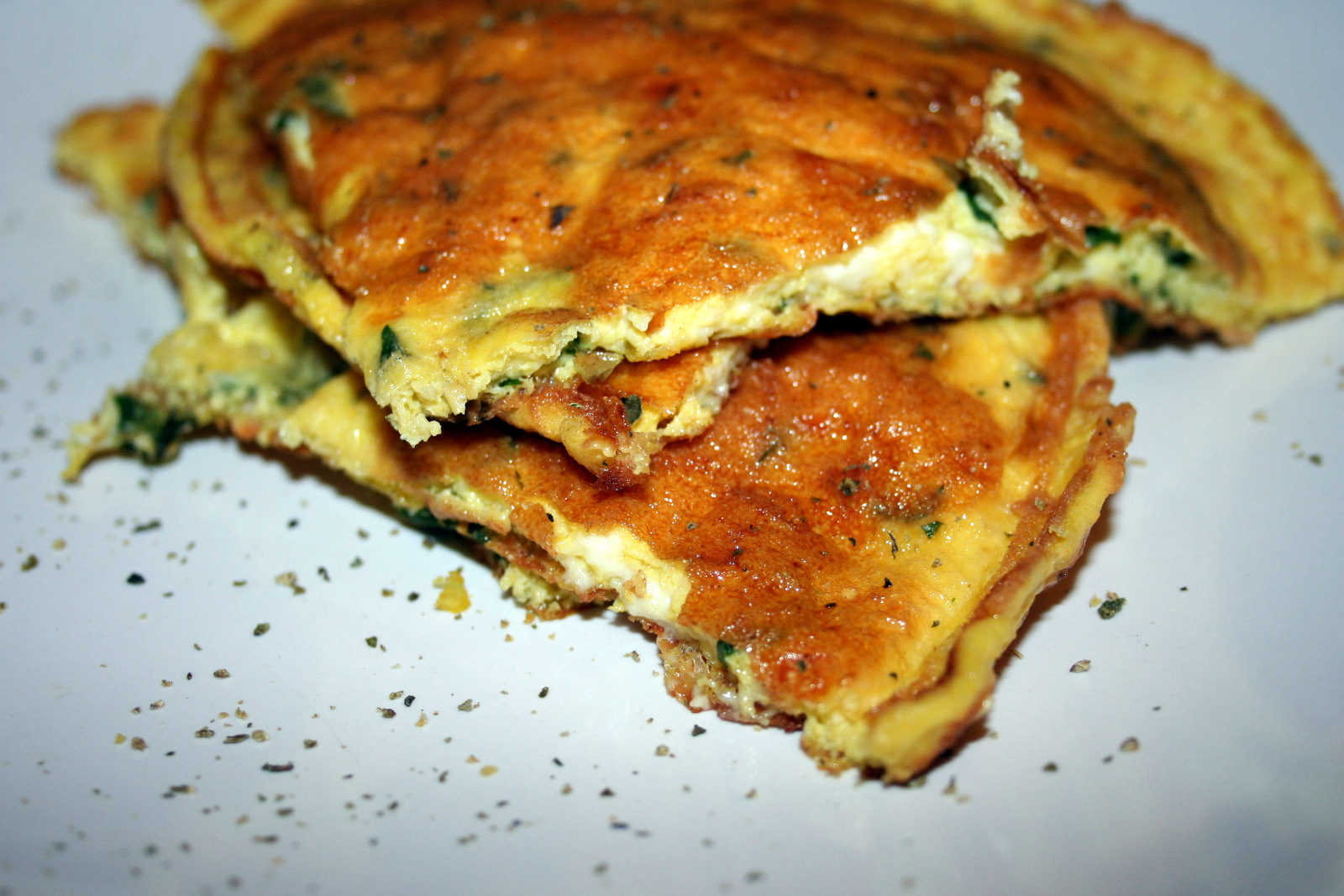 Fritattine con feta e menta