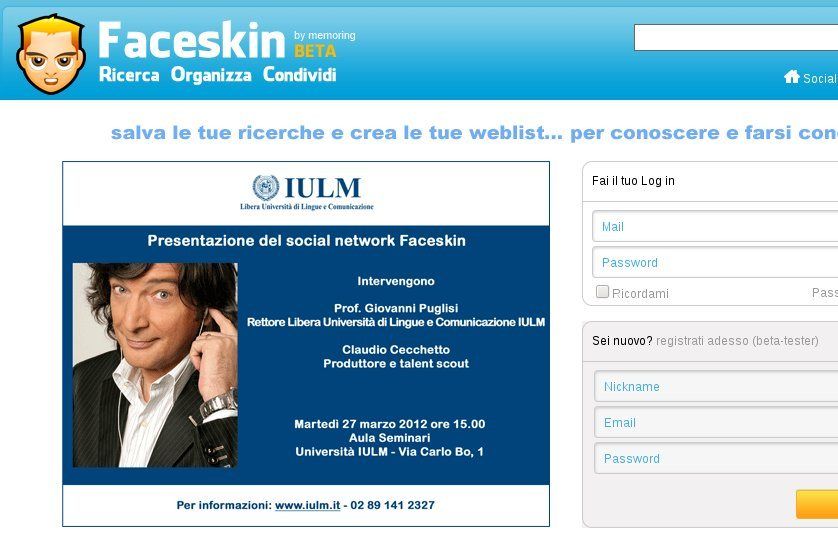 Faceskin, l’ultima trovata di Cecchetto…