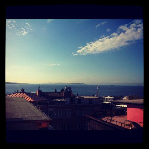 Vista dalla terrazza dell'albergo