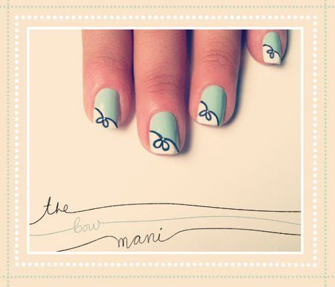 La nail art con fiocco decorativo