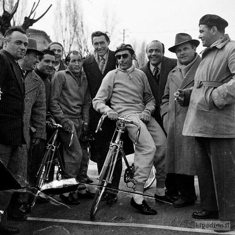 Gino Bartali e Fausto Coppi, Cremona, 1953