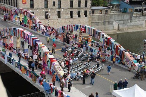 Yarn Bombing in Ontario, Canada