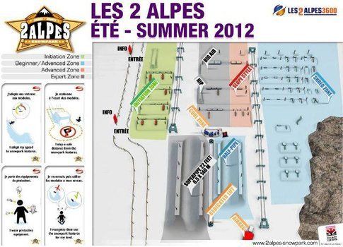 Lo snowpark di Le Deux Alpes