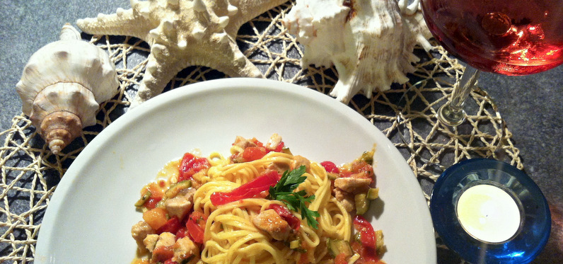 Linguine con ragù di pesce spada