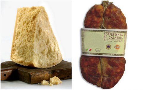 parmigiano e sopressata, dal nord al sud