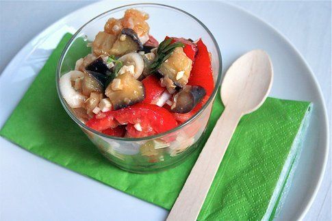 Insalata di melanzane e pomodorini