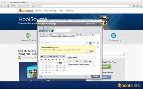 Hootsuite: funzione Autoschedule dei post