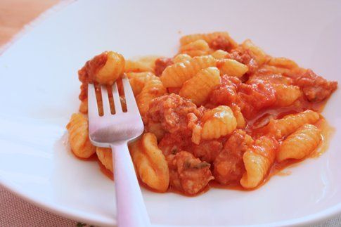 piatto di gnocchetti freschi al sugo