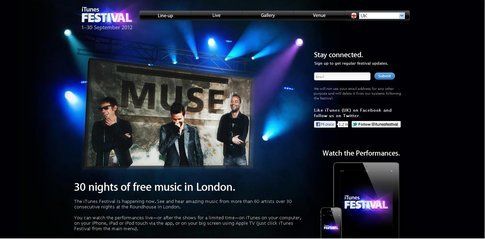 iTunes Festival dal tuo pc