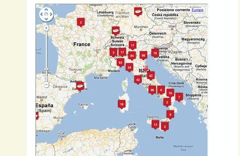 luoghi di spaccio pasta madre in italia (dal sito pastamadre.net)