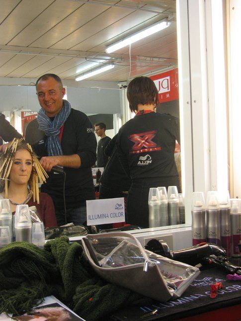 Durante la realizzazione del look di Nice