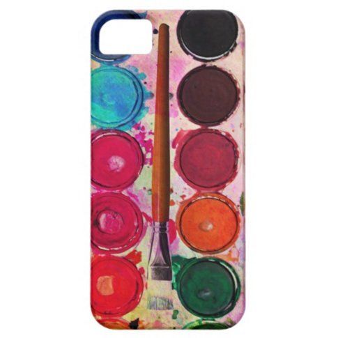 Fine Art Paint Colour Box & Funny Artist Brush Tough iPhone 3 Cases