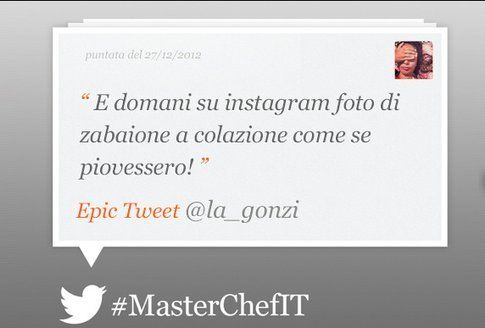 Epic tweet by MasterchefIt