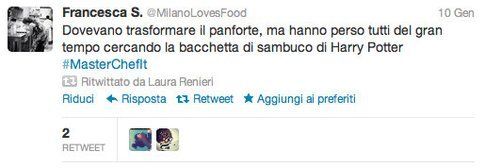 tweet @MilanoLovesFood