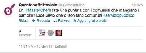 tweet di @questosoffritto