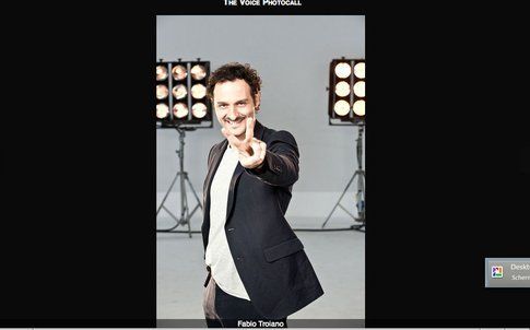 Fabio Troiano - screenshot da sito ufficiale The Voice of Italy