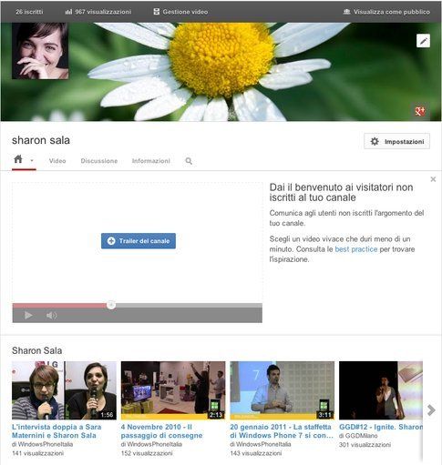 Nuovo canale YouTube