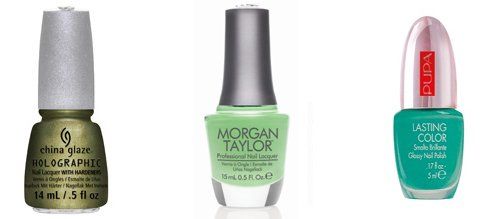 China Glaze OMG a Ufo, Morgan taylor MintChocolateChip, Pupa 742 50's dream lasting color