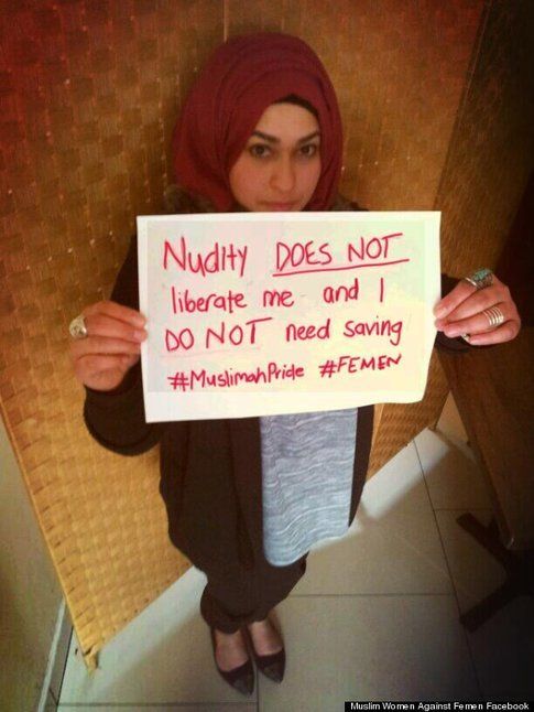 Foto da Facebook Muslim Women against Femen