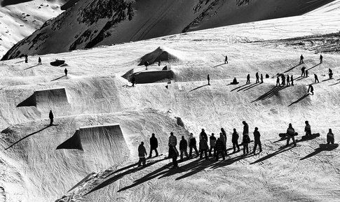 Occupazione del park a Stubai. Foto di Moreboards Stubai Zoo