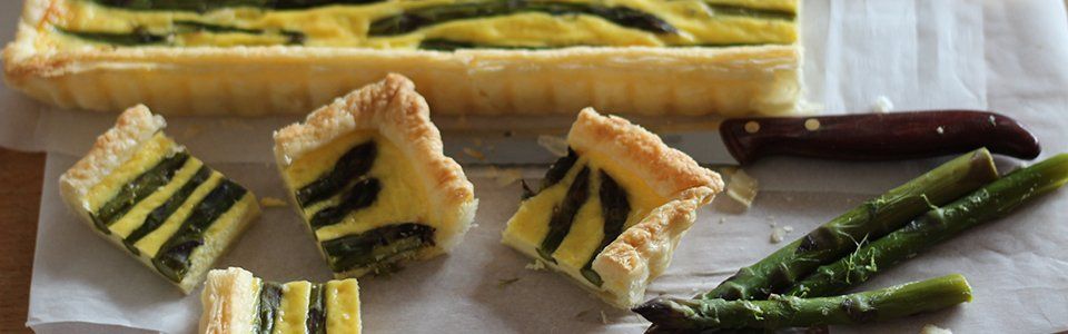 Torta Salata agli asparagi, robiola e maggiorana