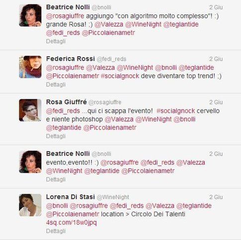 Le #socialgnock su Twitter