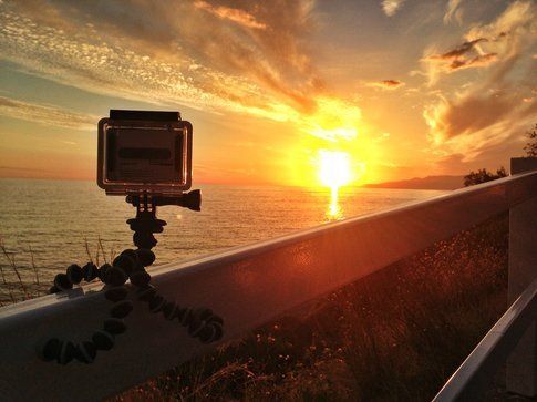 Time lapse al tramonto