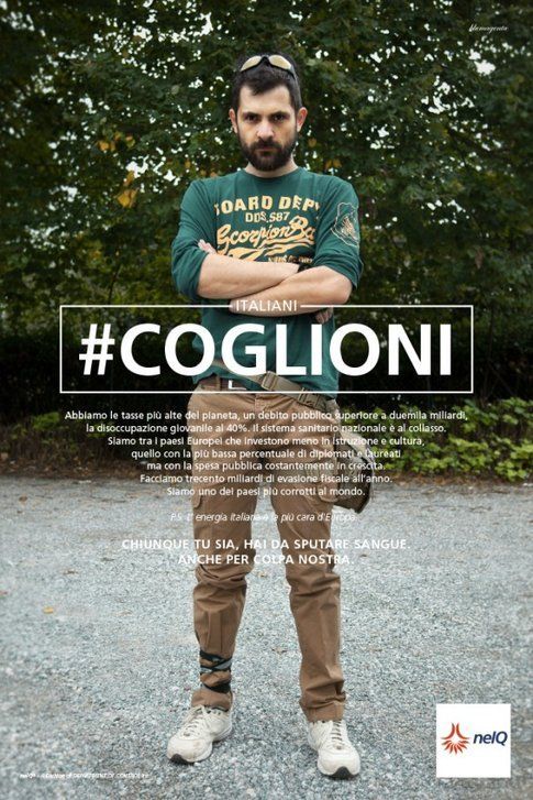 Immagine dalla campagna #coglioni - da bloggokin.it