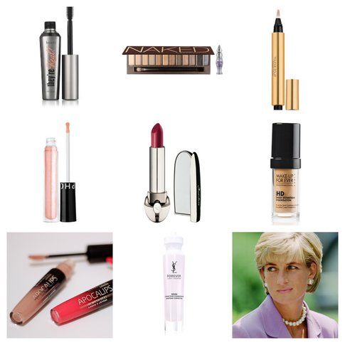 Il Make-up di Lady Diana - I prodotti per Copiarlo! (fonte: Sephora.com e lovemakeup24.blogspot.com)