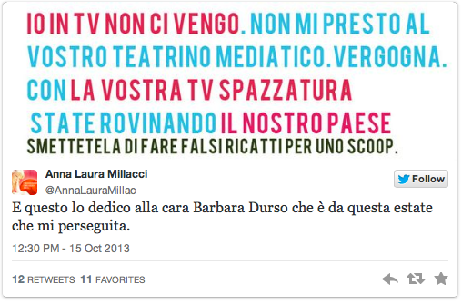 Barbara D'urso attaccata dall'ex moglie di Di Cataldo