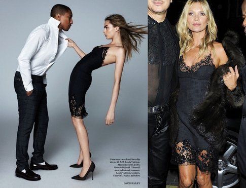 Abito-Sottoveste: come indossarlo e con cosa abbinarlo. Cara Delevingne e Kate Moss, fonte: British Vogue