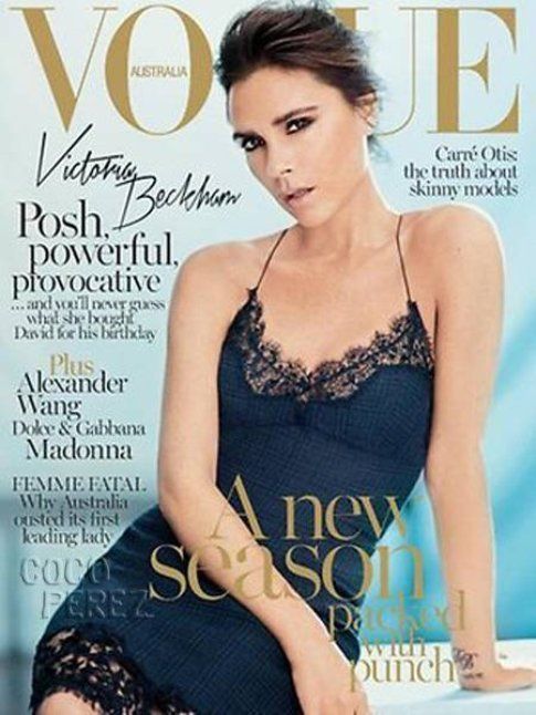 Abito-Sottoveste: come indossarlo e con cosa abbinarlo,copertina Vogue Australia con Victoria Beckham