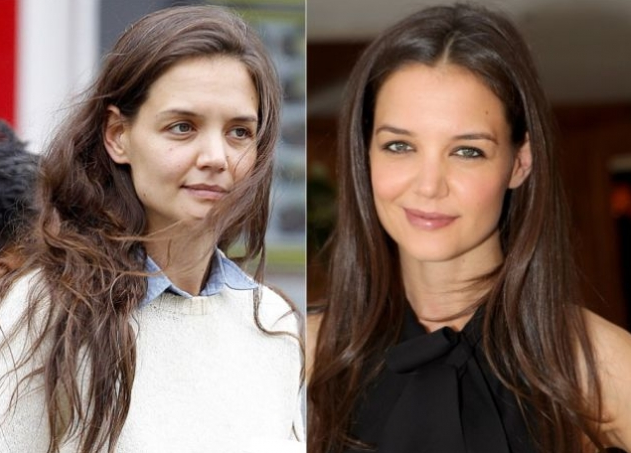 Katie Holmes senza trucco